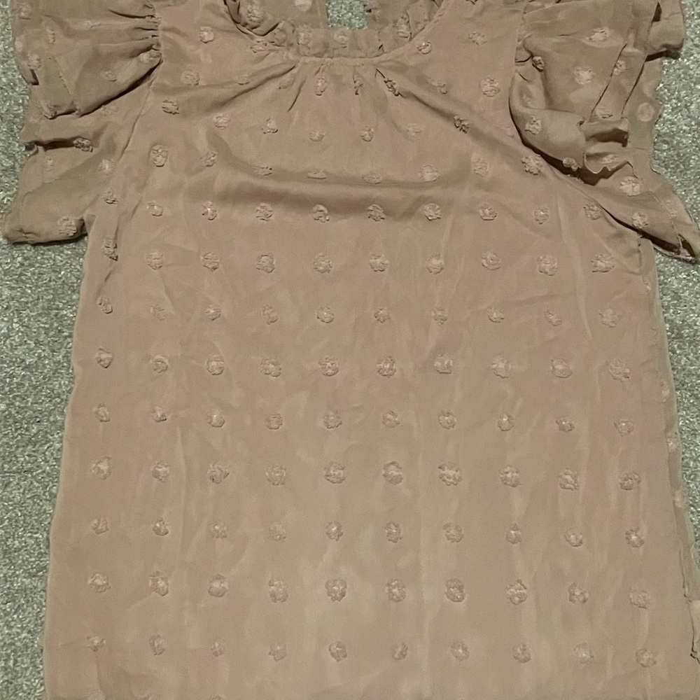 Blush Elegant Puff Sleeve Extra Small Blouse